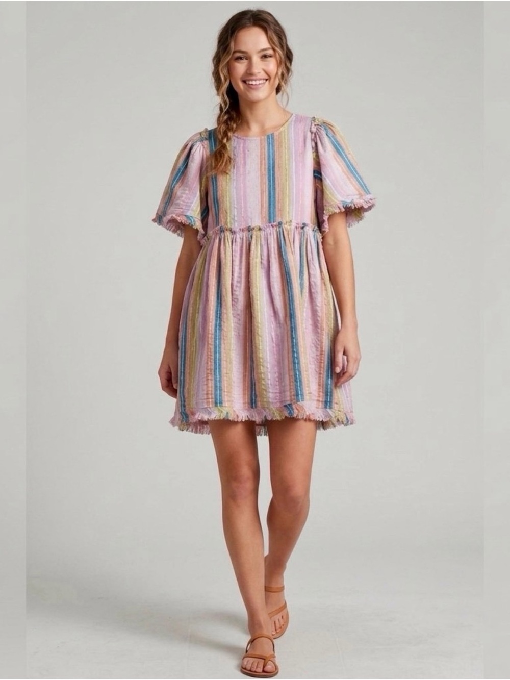 Show Me Your Mumu Brooks Babydoll Paradise Stripes Mini Dress
